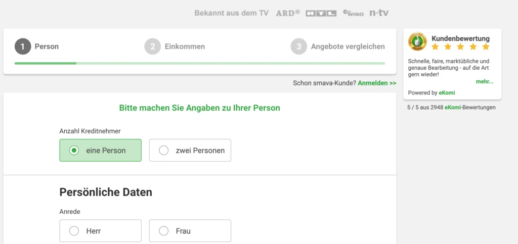 Kreditanfrage bei Smava ohne Kontoauszüge