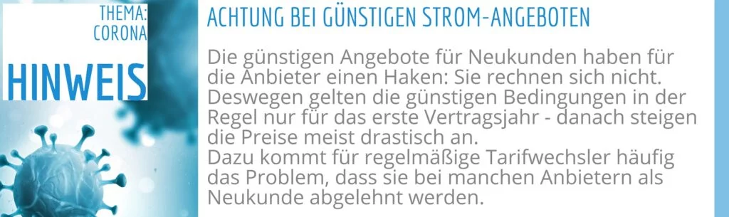 Vorsicht vor günstigen Strom Angeboten